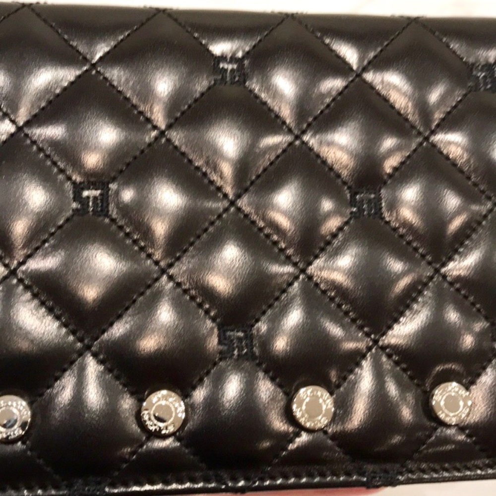 NWT luxury authentic rare minimalist classic St. John Black quilted bag - Picture 6 of 9